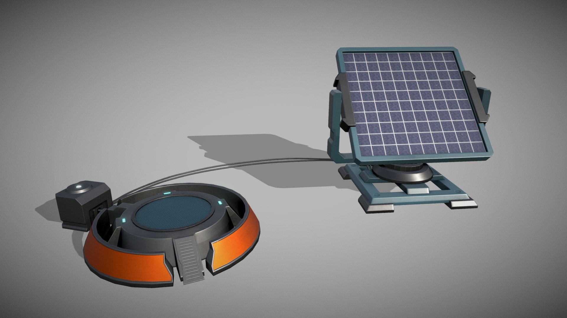 Low Poly Charging Station – Eco-Friendly Design Low Poly Charging Station – Eco-Friendly Design